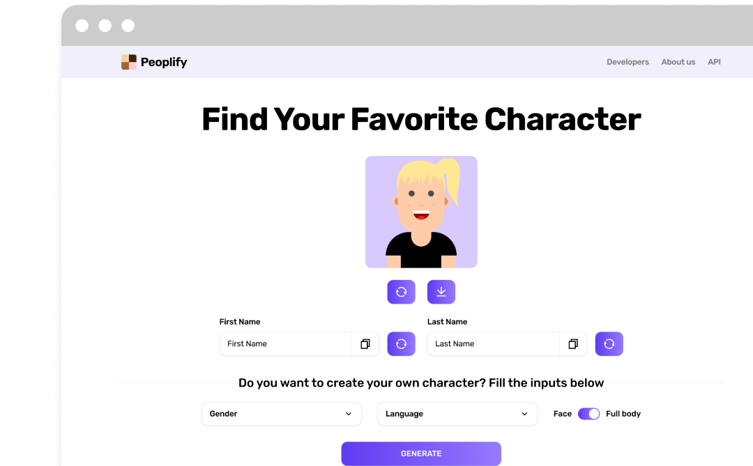 A picture of Peoplify project's website